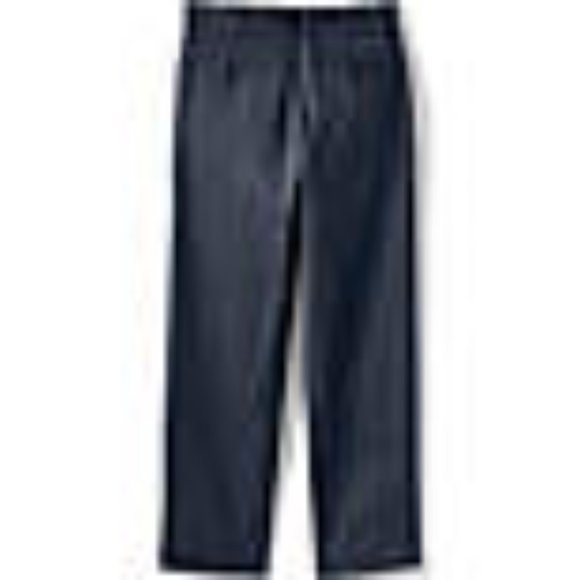 Lands' End Boys Iron Knee Plain Front Chino Pants, Size Slim Classic Navy, NWT - Picture 2 of 3